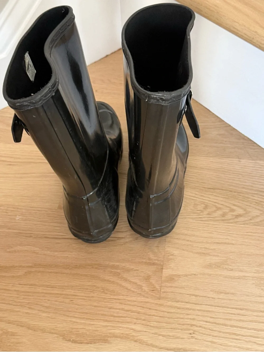 Hunter Women's Black Gloss Mid-Calf Rain Boots